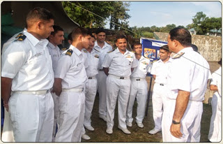Cadets undergoing training at Indian Naval Academy